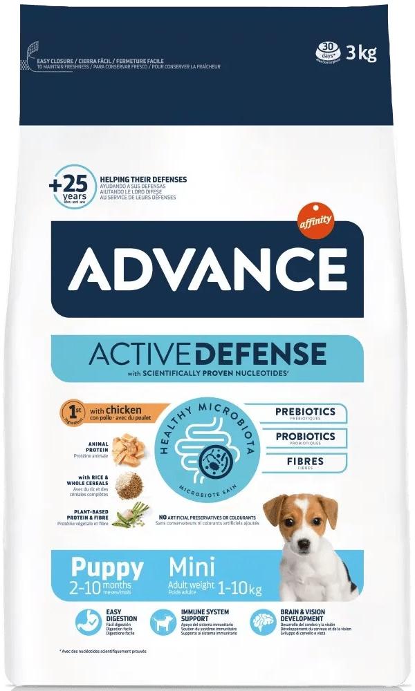 Advance Dog Mini Puppy Chicken and Rice КУРИЦА корм для щенков мини и малых пород 3 кг (501319)